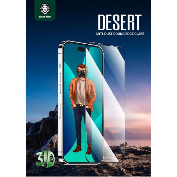 گلس گرین لاین مدل DESERT PRIVACY ROUND EDGE مناسب برای iPhone 13/13Pro