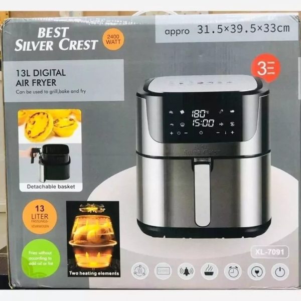 سرخ کن سیلورکرست مدل XL7091 توان 3200 وات 2 المنته 13.5 لیتر